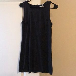 Black suede dress